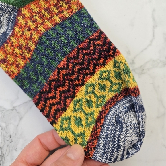 Bohemian | Granola orange yellow maximalist print Gorpcore tube socks - Picture 4 of 7